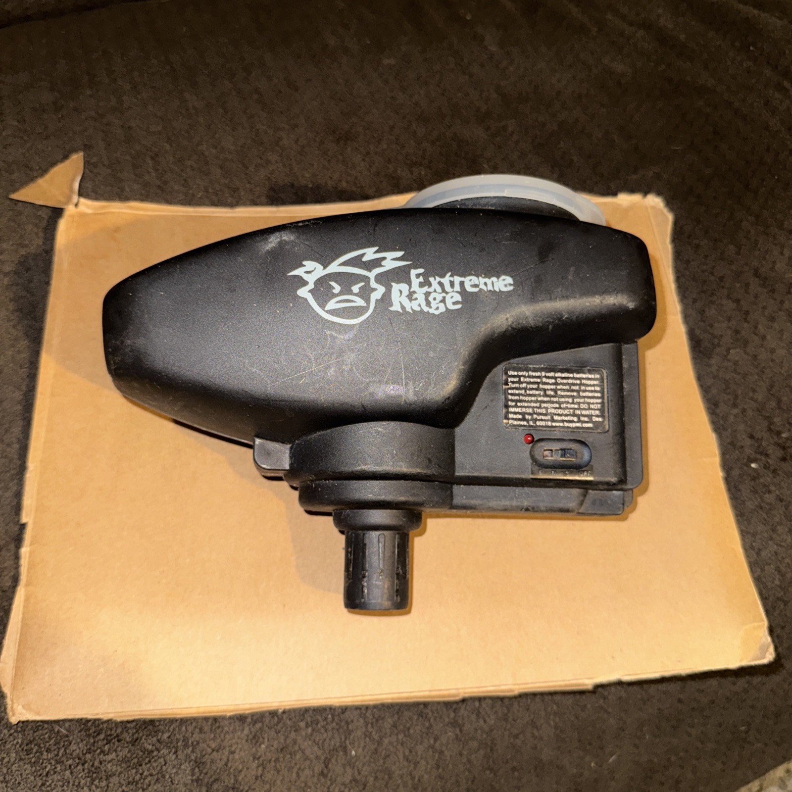 Extreme rage paintball automatic hooper Black Used Good condition