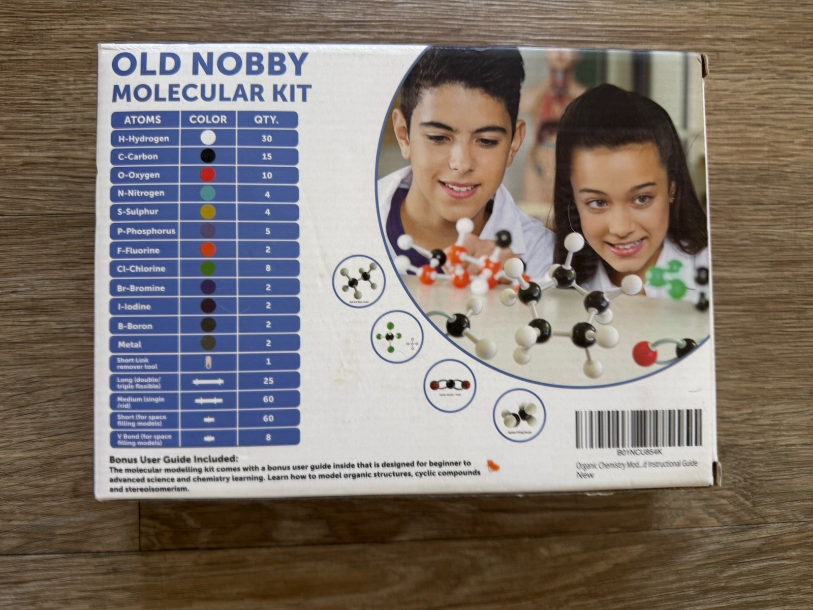 Old Nobby Molecular Kit 239 Piece Chemistry Model Kit for Learning