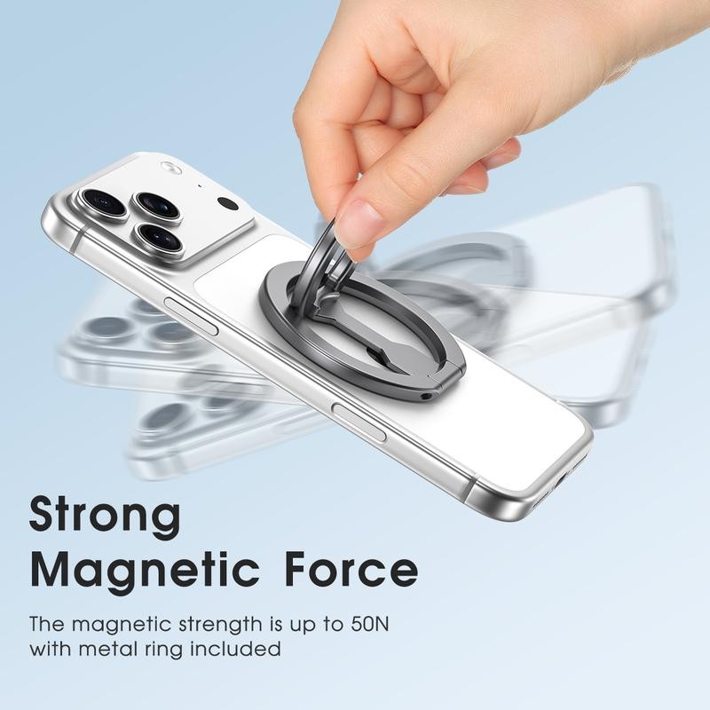 Portable Double-Sided Magnetic Phone Stand Adjustable & Compatible with iPhone