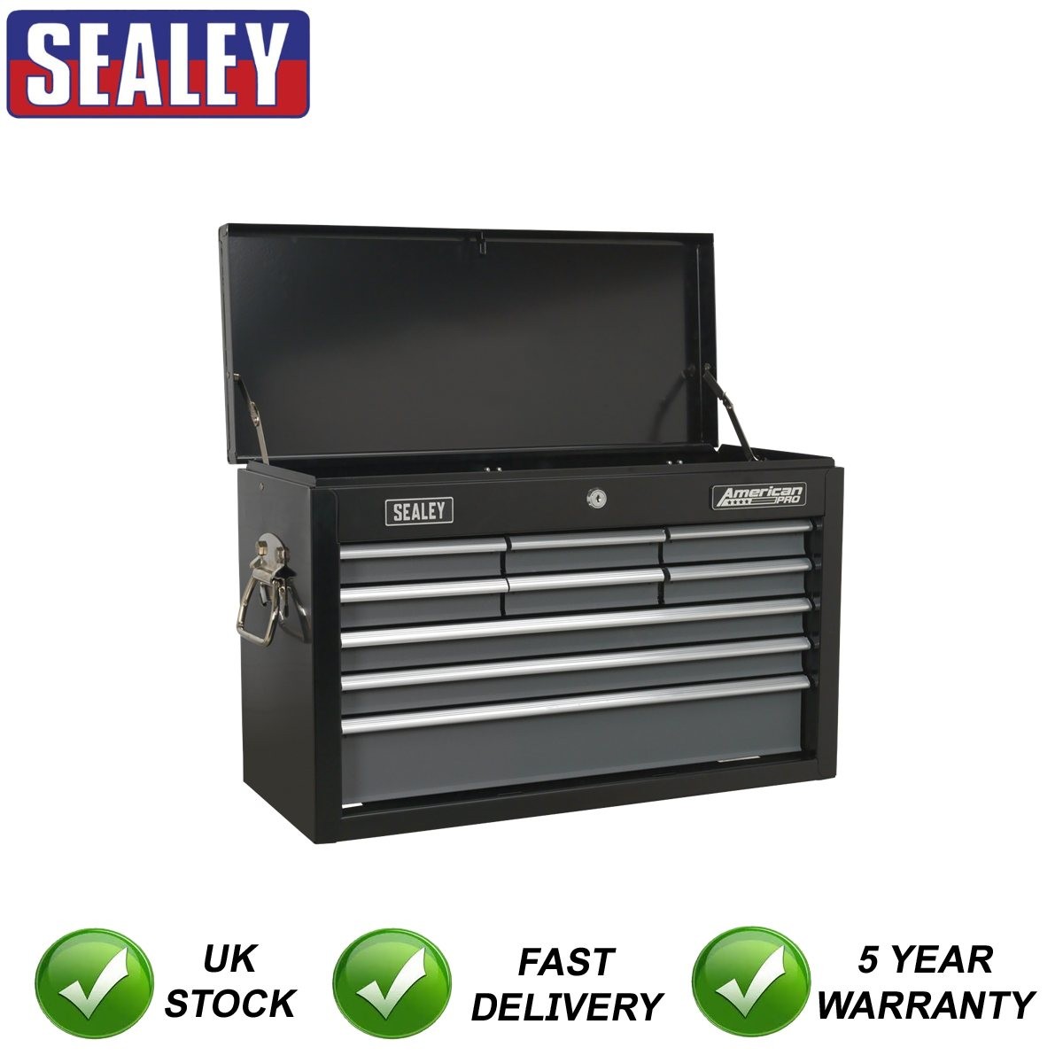 Sealey American PRO� Topchest 9 Drawer Black/Grey AP2509B