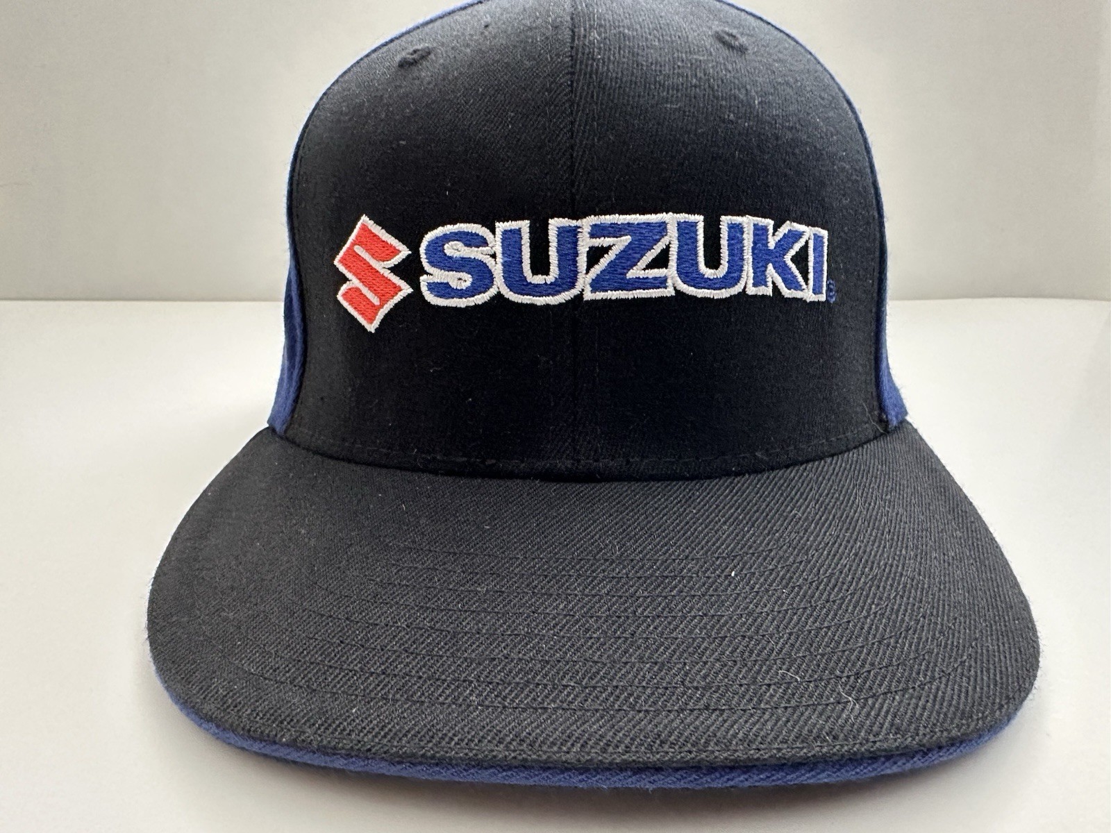 Factory Effex FX Suzuki L/XL Team Flexfit Hat- Black Blue L - XL Excellent Shape