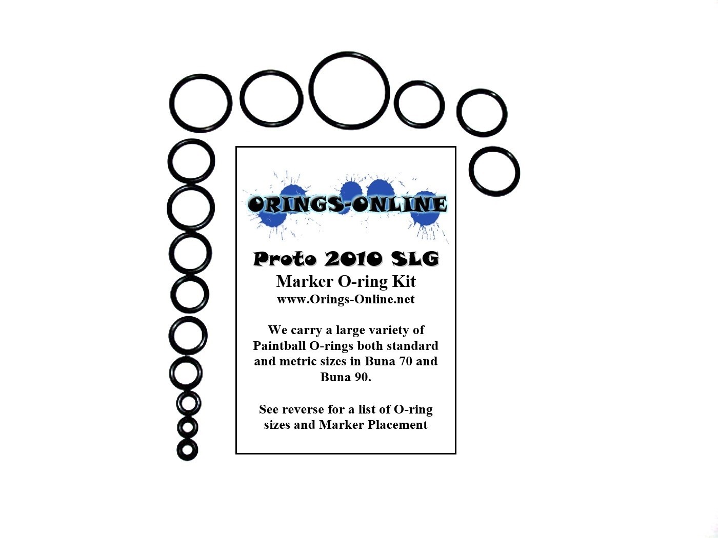 Proto SLG 2010 Paintball Marker O-ring Oring Kit x 2 rebuilds / kits
