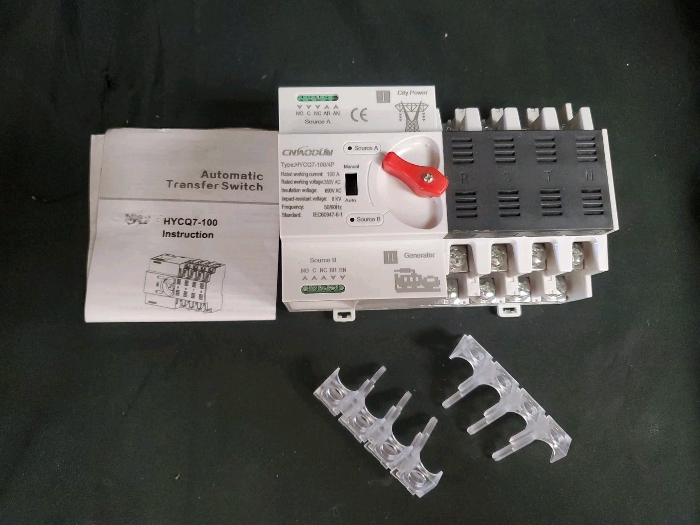 Automatic Transfer Switch ATS 4P 100A 400V Dual Power Electrical Selector Switch