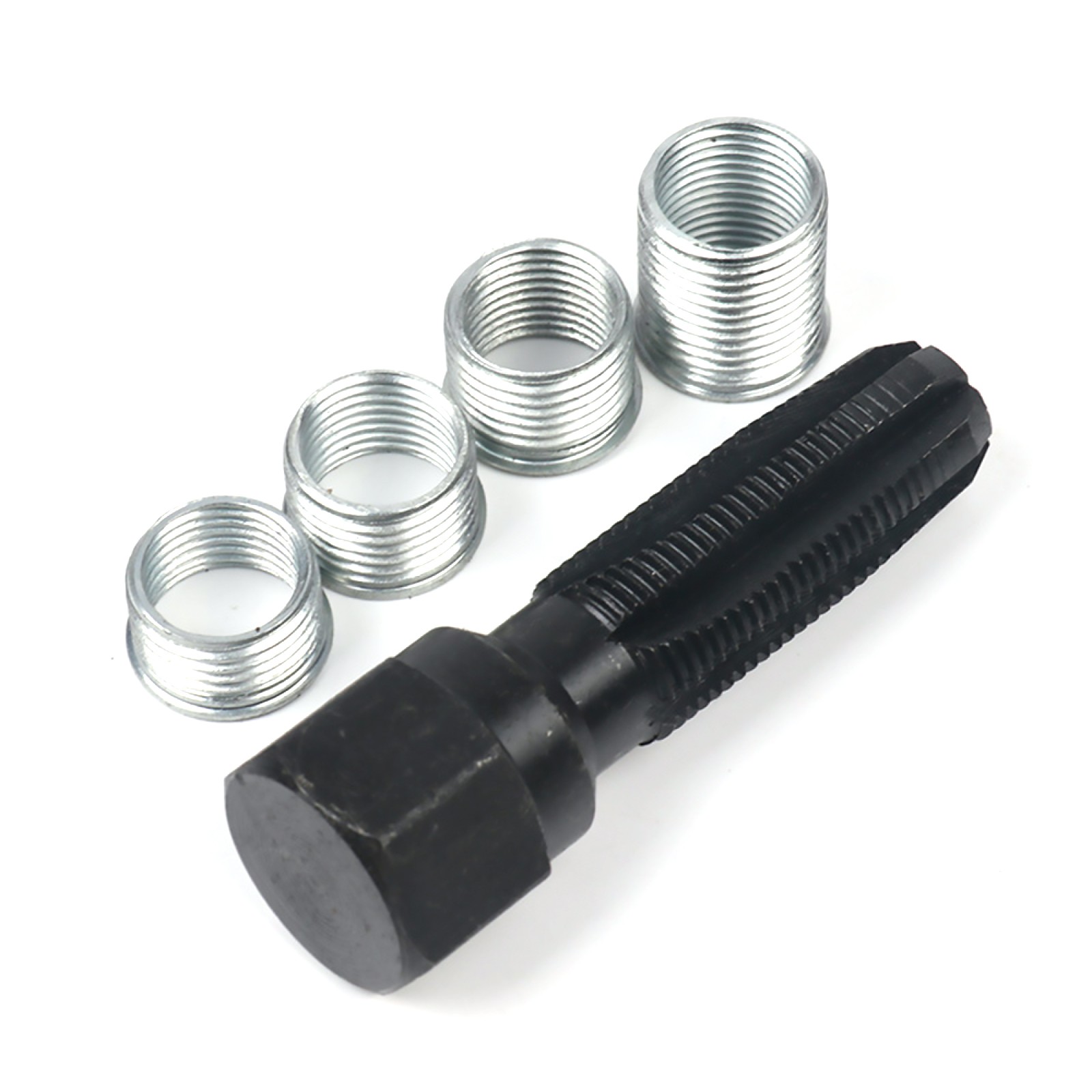 M14 x1.25 Spark Plug Rethread Thread Repair Kit Reamer Tap w/ 4 Inserts