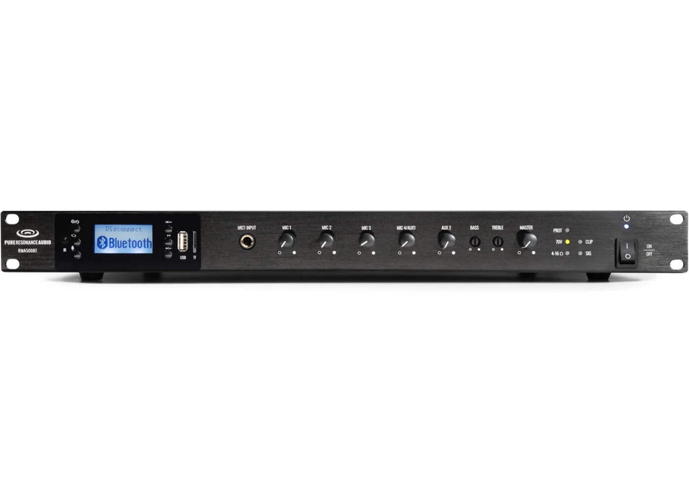 Pure Resonance Audio RMA500BT 500W Bluetooth Rack Mixer Amp
