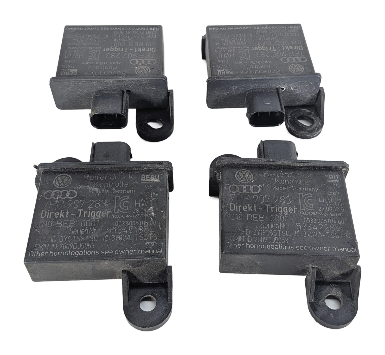 2013 PORSCHE CAYENNE (958) TIRE PRESSURE MONITOR TPMS ANTENNA MODULE SET/4