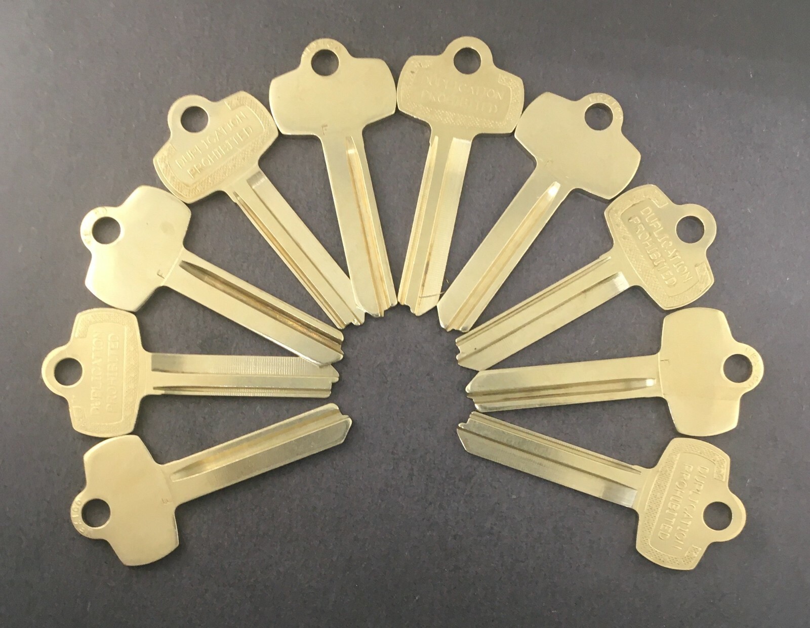 Lots of 10 A1114F 1A1F1 BES-16DS Type Key Blanks for Best F Keyway: