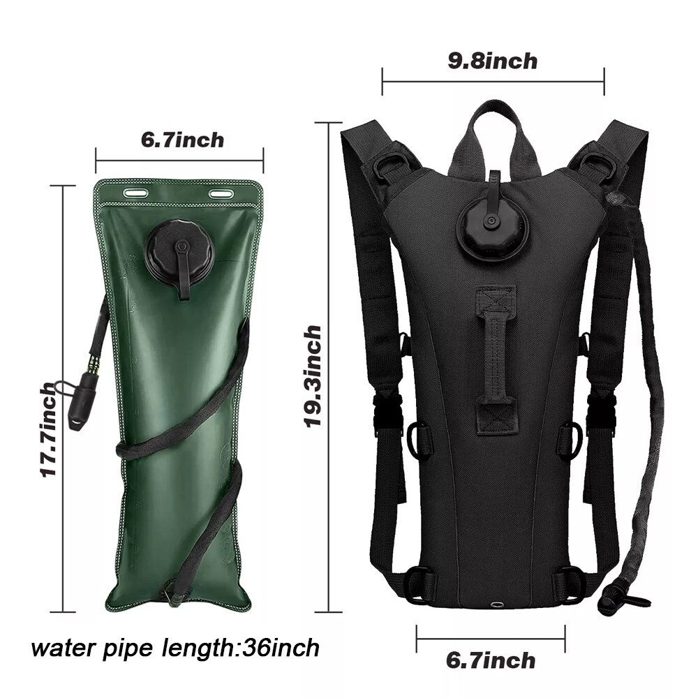 Hydration Backpack 3L Water Bladder Bag Lightweight Pack Cycling Camping Hiking