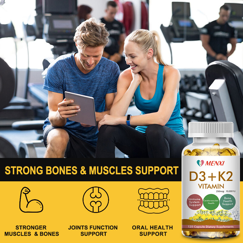 Vitamin D3 & K2 10,000IU MK7 Softgels For Bone Blood Heart Health Immune Support