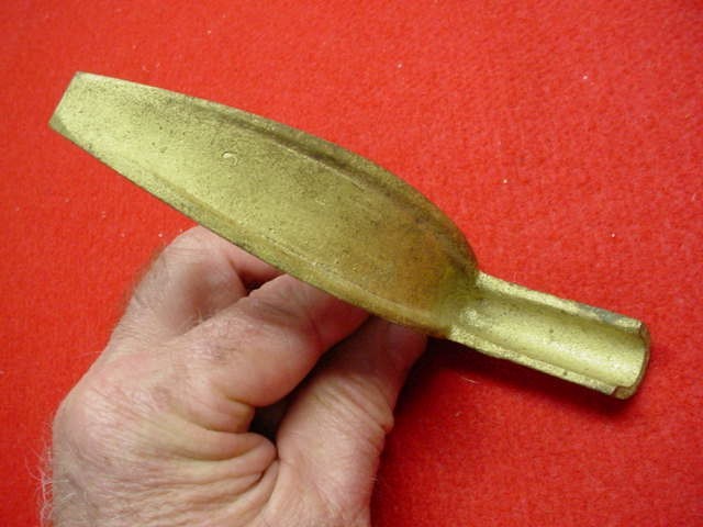 Brass Muzzleloader Rifle Buttplate - No Holes - Cast - New !! (G)