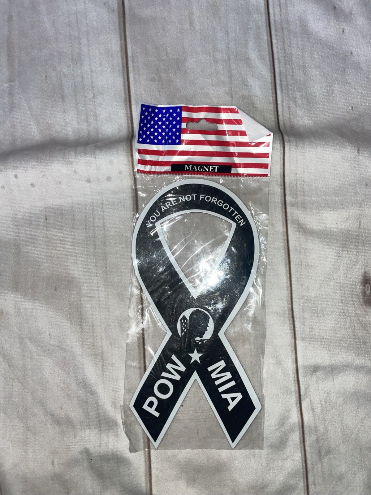 POW MIA You Are Not Forgotten Ribbon Magnet - Free Shipping