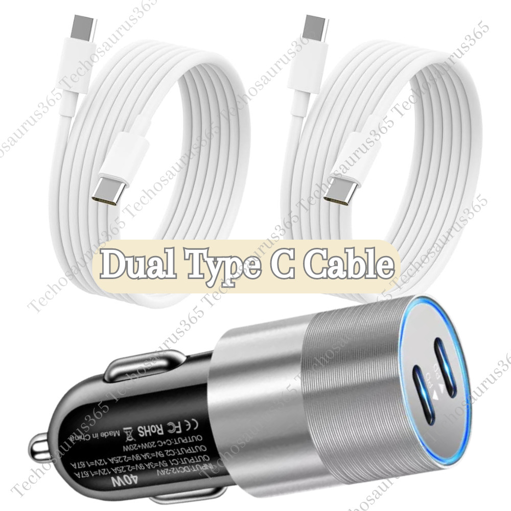 For iPhone 15 16 Promax Plus iPad Samsung 40W USB-C Fast Charger PD Type-C Cable