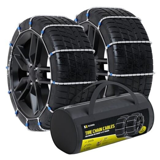 Cables For Snow & Ice, Fits Passenger Cars & Some SUVs, X-Small Tire Chain