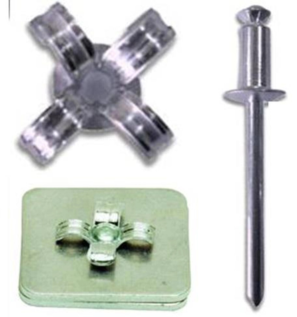3/16" Peel Style Large Head White Rivets 250ct