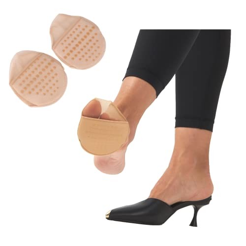 Flammi 6 Pairs Ball of Foot Cushion Socks,Women's Toe Cover with Padding Toe
