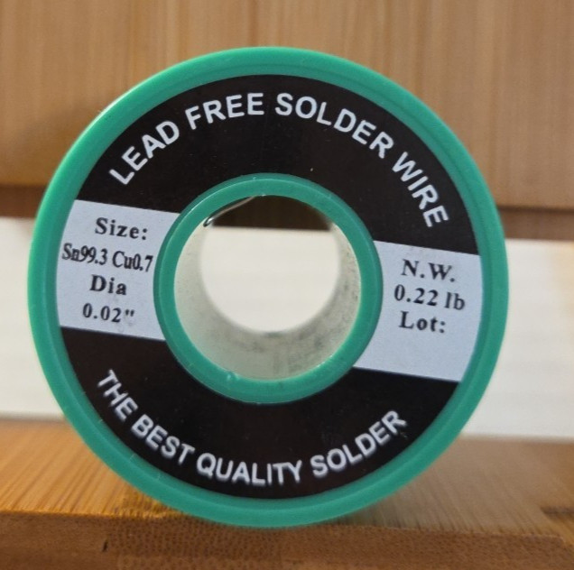 Velleman SOLD100G6LF  Lead-Free Solder Sn 99.3% - Cu 0.7% 0.02" 0.22lb.