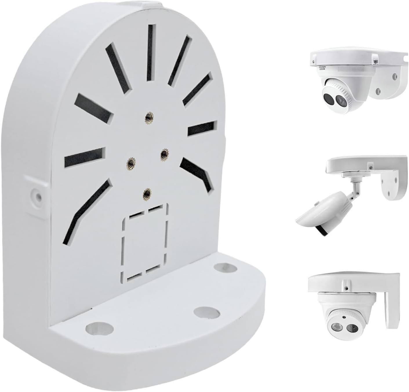 ABS L Shape Camera Mount Bracket Dome IP CCTV Wall Mount Cable Box 1 Pack
