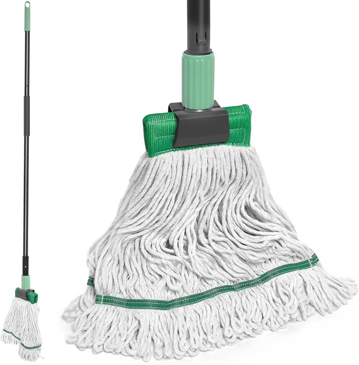 Heavy Duty Mop for Floor Cleaning, Industrial Commercial Mop with 57.5 Inches Lo