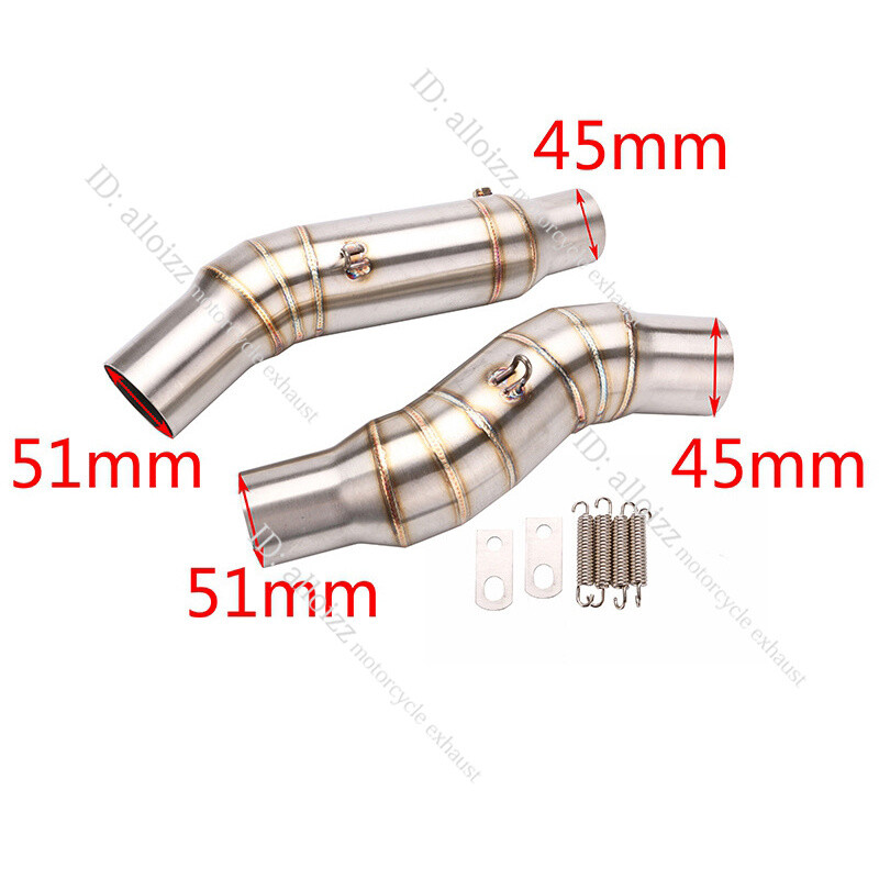 Modified Motorcycle Exhaust Mid Link Pipe Right Left For Kawasaki Z1000 2010-23