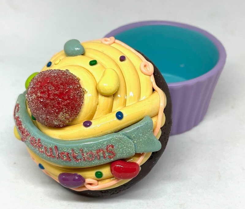 Special Celebrations Cupcake Trinket Box 4 inches
