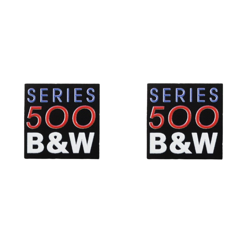 B&W Series 500 Aluminum logo Badge replacement piece 25.5mm(1.00")X25.5mm(1.00")