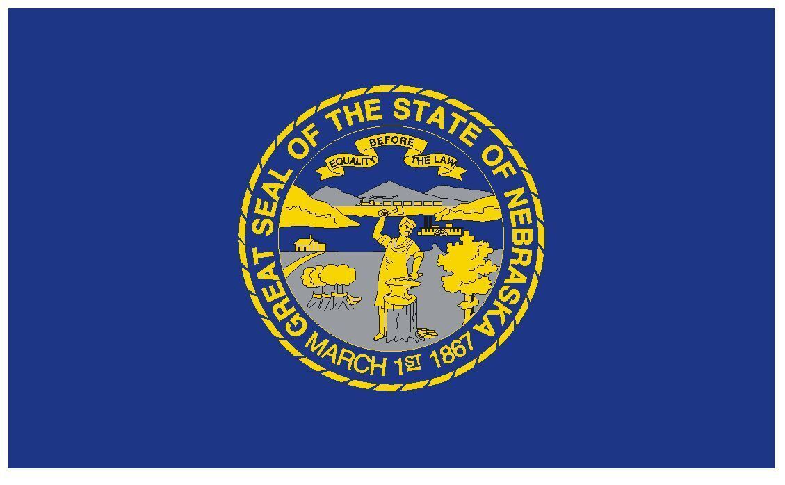 Nebraska State Flag Sticker Decal