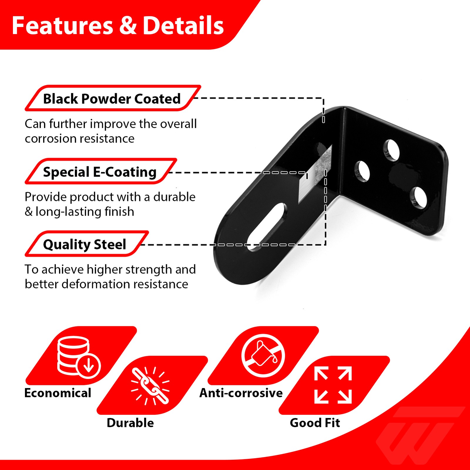 WEISEN UTV Backup Rear LED Light Mounting Brackets For CFMOTO UForce 1000/XL