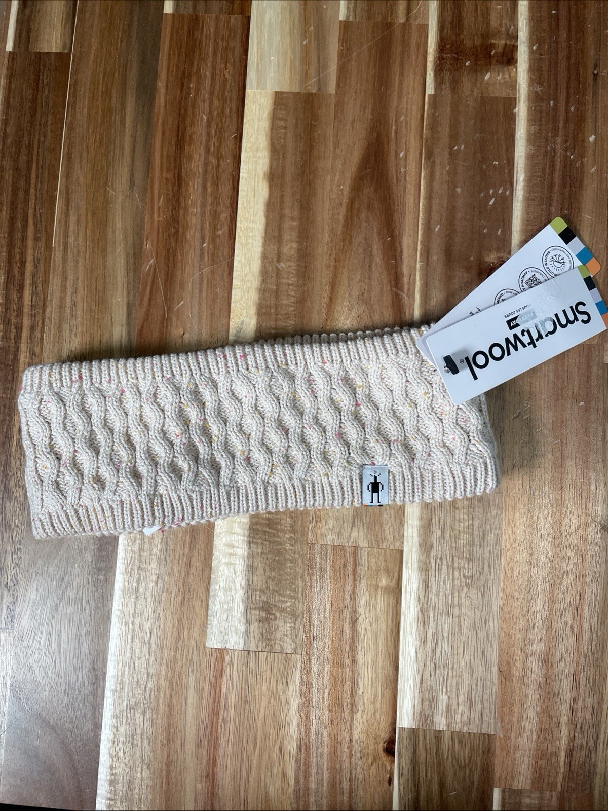 NWT SMARTWOOL fleece headband, almond donegal, $45