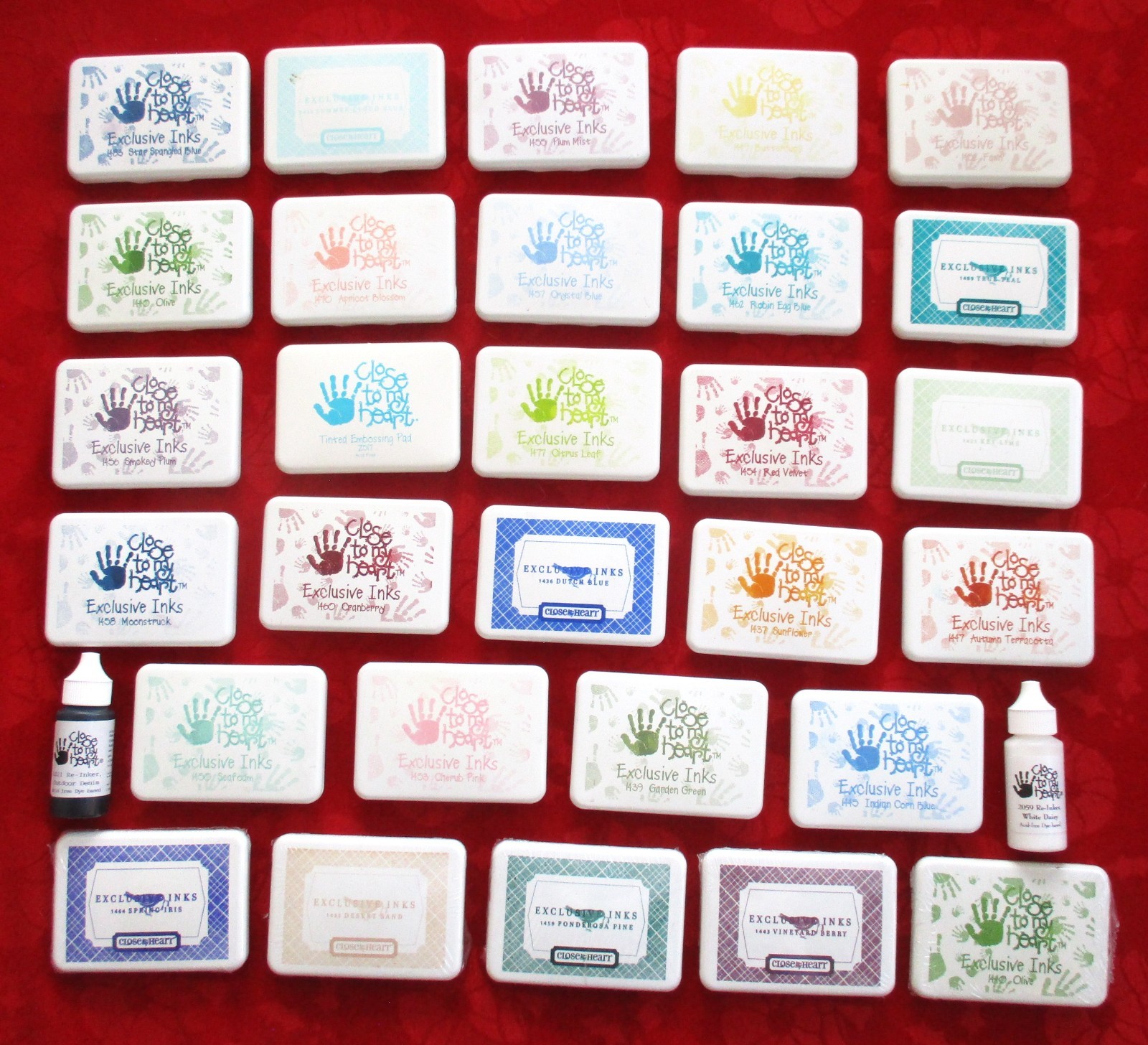 Lot of 29 – Close to My Heart Exclusive Ink Pads * New & Lightly Used