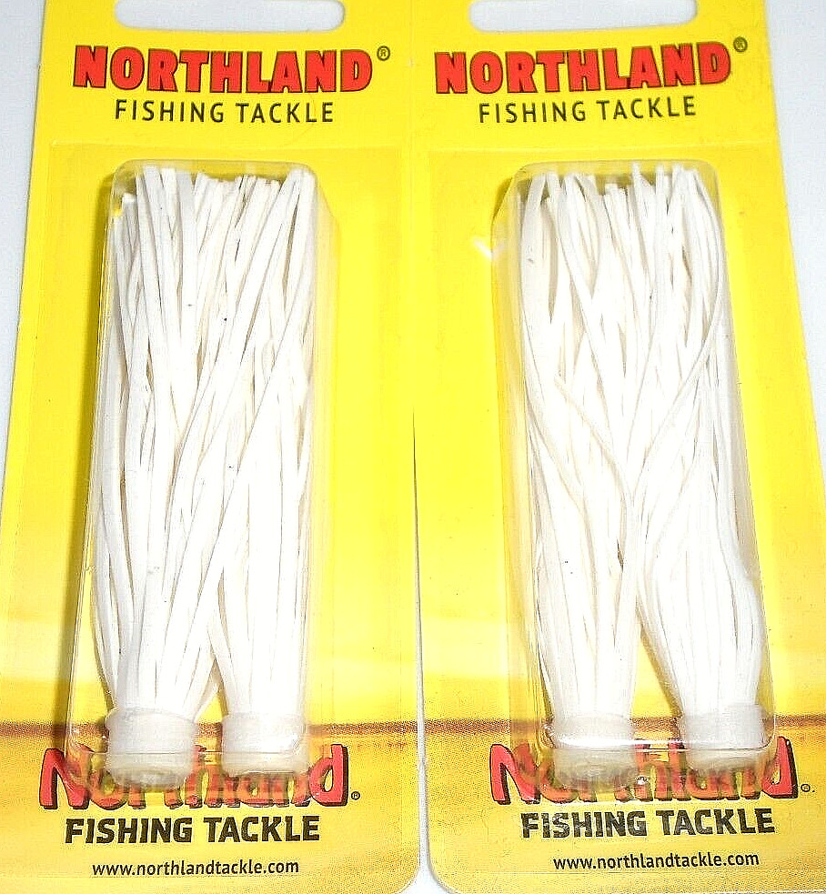 Northland Tackle Crazy Leg Skirts (Lot of 2-Packs-White-2 per pack)