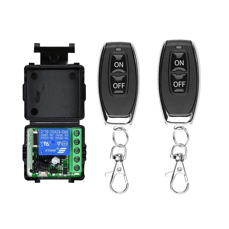 433Mhz Remote Control Wireless Switch DC 12V 1CH RF 10A Relay Receiver and 2CH T