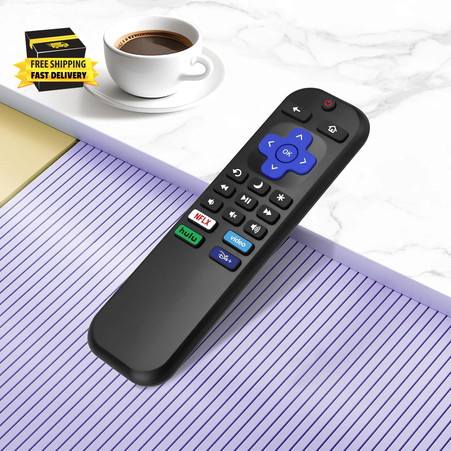 For Roku-Tv-Remote-Replacement,Universal Control for TCL,ONN, Hisense Roku Tvs(T