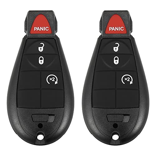 2pcs GQ4-53T 433Mhz Replacement Keyless Entry Remote Car Key Fob for Dodge