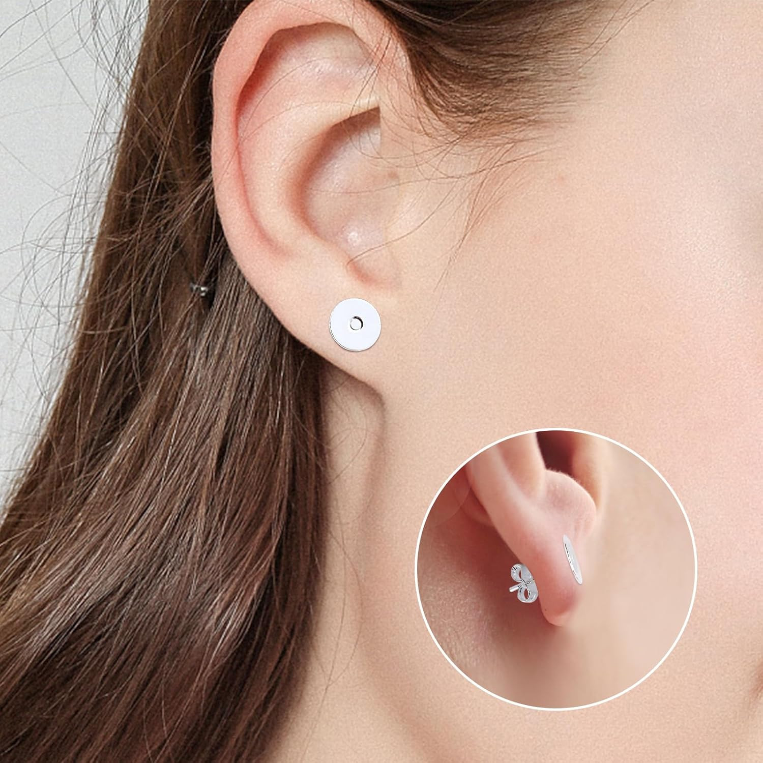 210Pcs Hypoallergenic Earring Backs & Posts - 925 Silver, Silver-Plated Coppe...