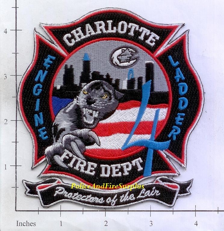 North Carolina - Charlotte Station  4 Fire Dept Patch
