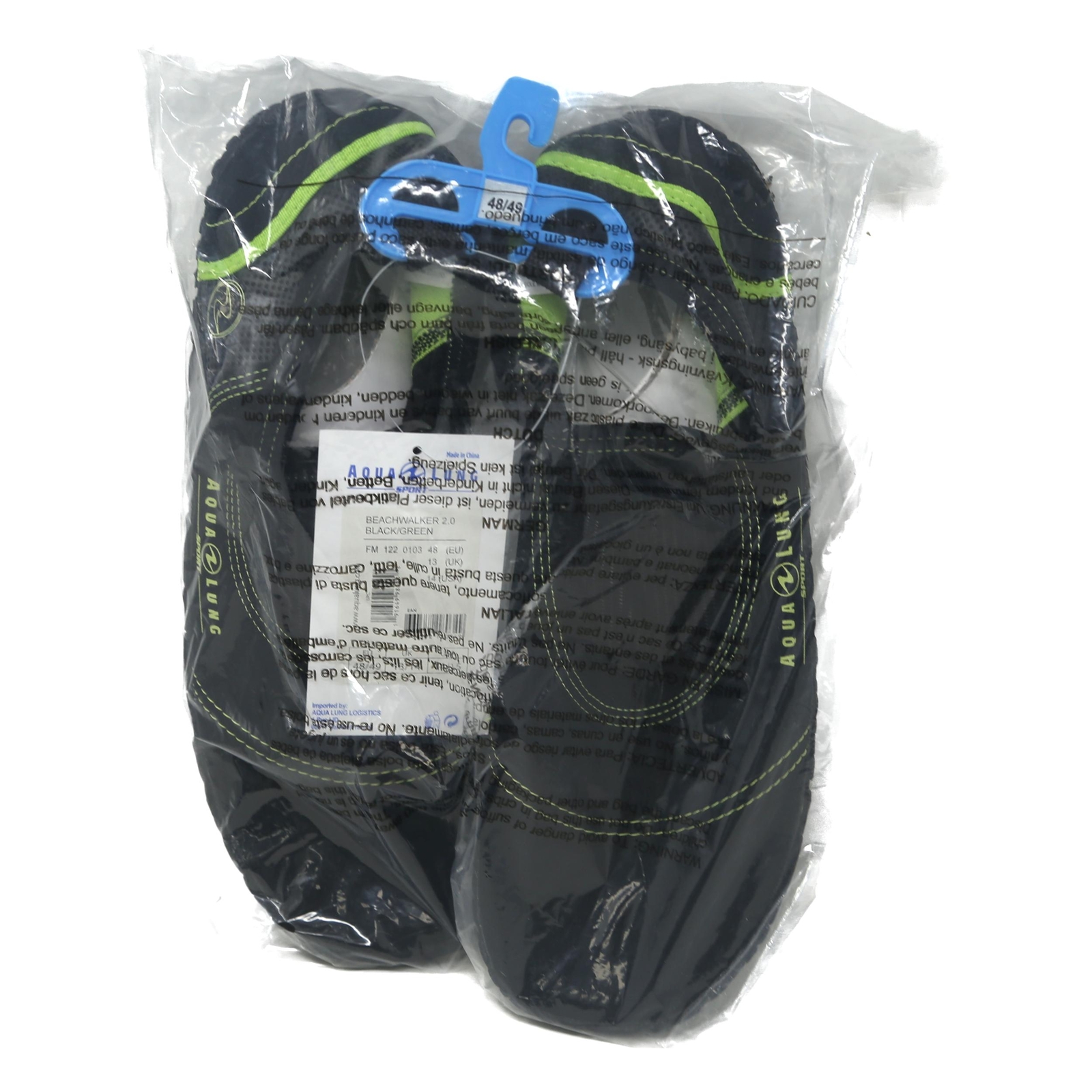 Aqua Lung Sport Adult Beachwalker 2.0 Black W/Green Size 14 BRAND NEW