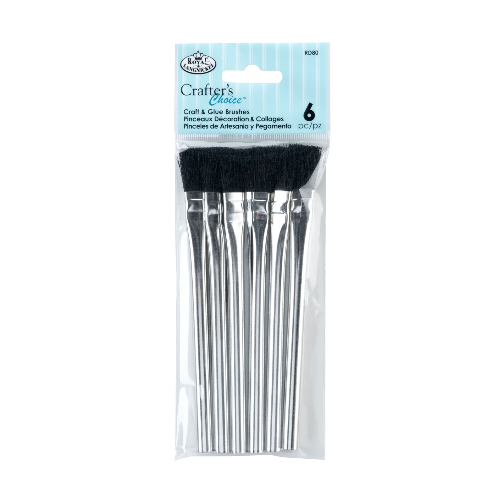 Crafter's Choice Craft & Glue Brush Set 6/Pkg-