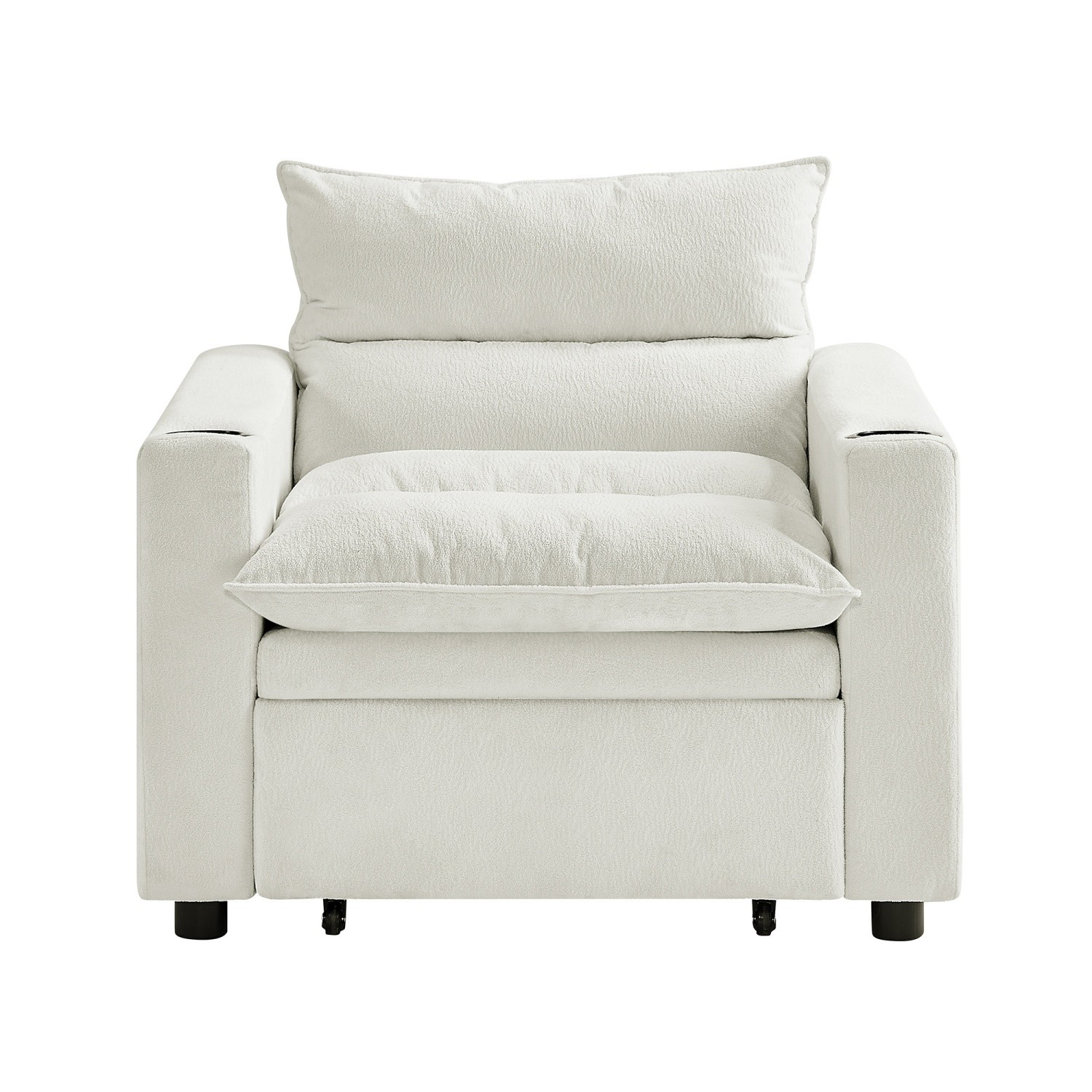 3 in 1 Convertible Sofa Bed Modern Velvet Folding Adjustable Sleeper Sofa Chairs