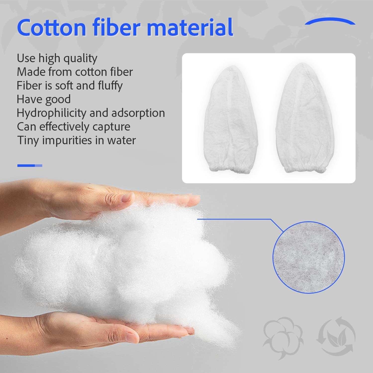 Replacement Vacuum Filter Cotton for Pool Blaster (3 Pack)