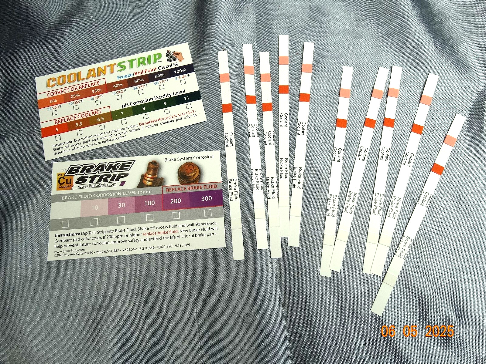 10 PCS STRIPS PHOENIX SYSTEMS BRAKESTRIP. BRAKE FLUID & COOLANT STRIP 3006-Plus