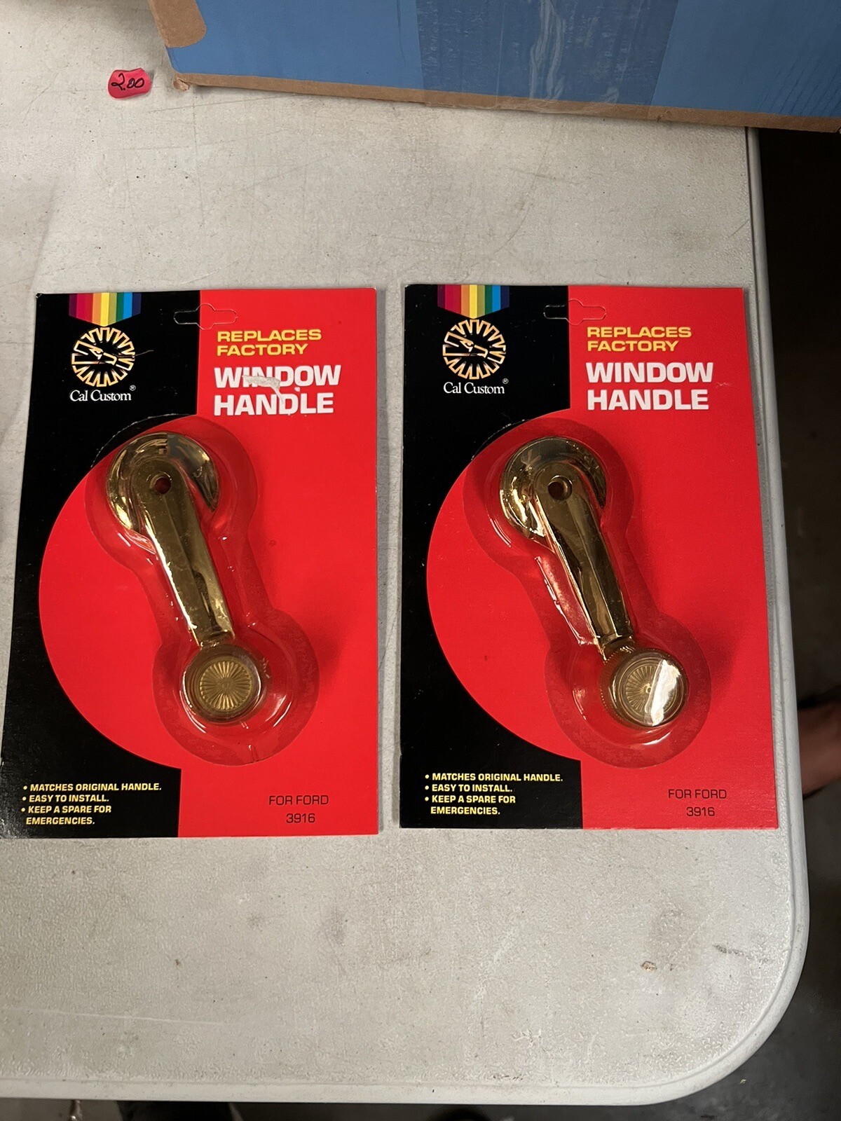 (2) Set NEW Window Crank Handle Window Handle For Ford Mercury Inside Clear