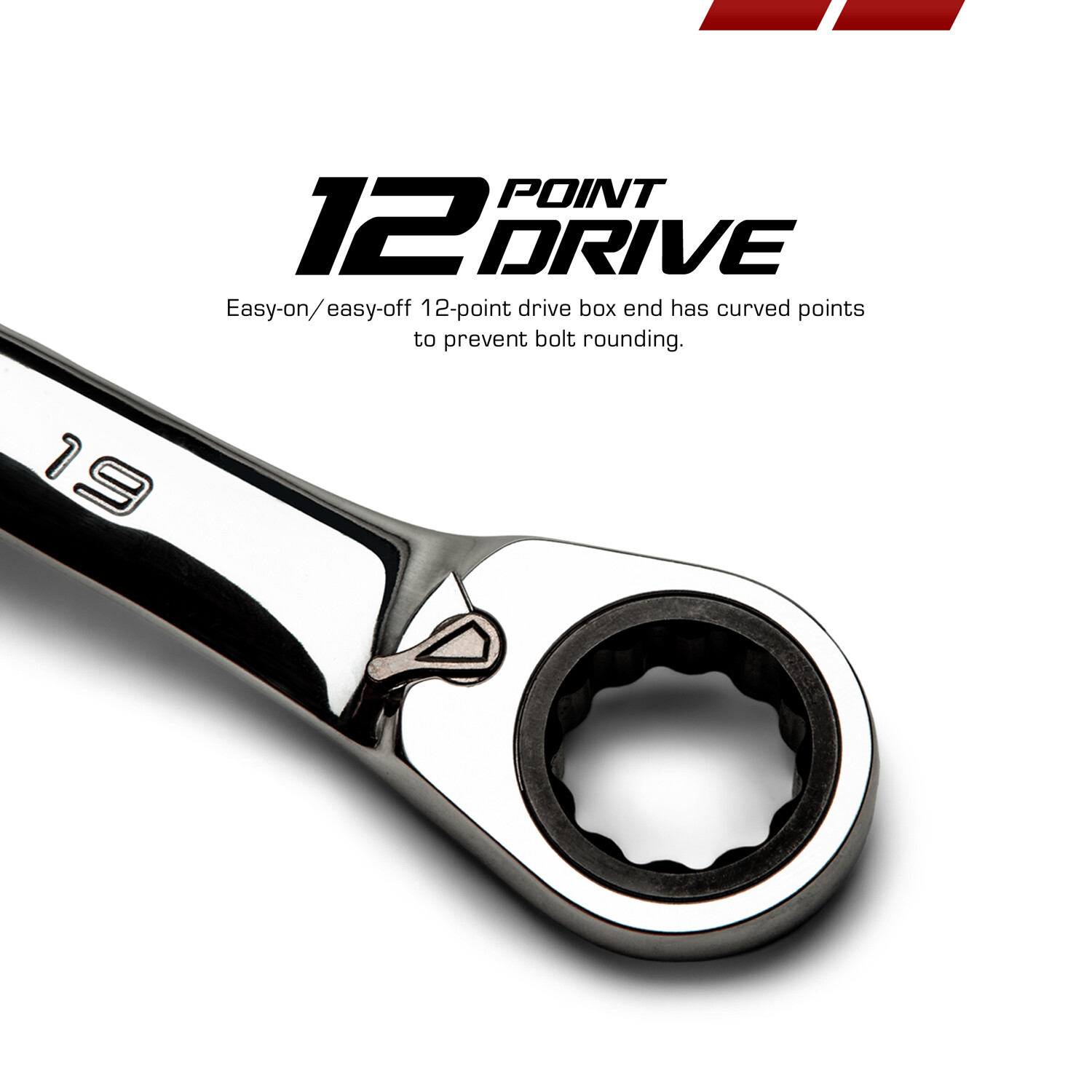 NON STOP Ultrafine Reversible Ratcheting Combination Wrench, Single in Metric