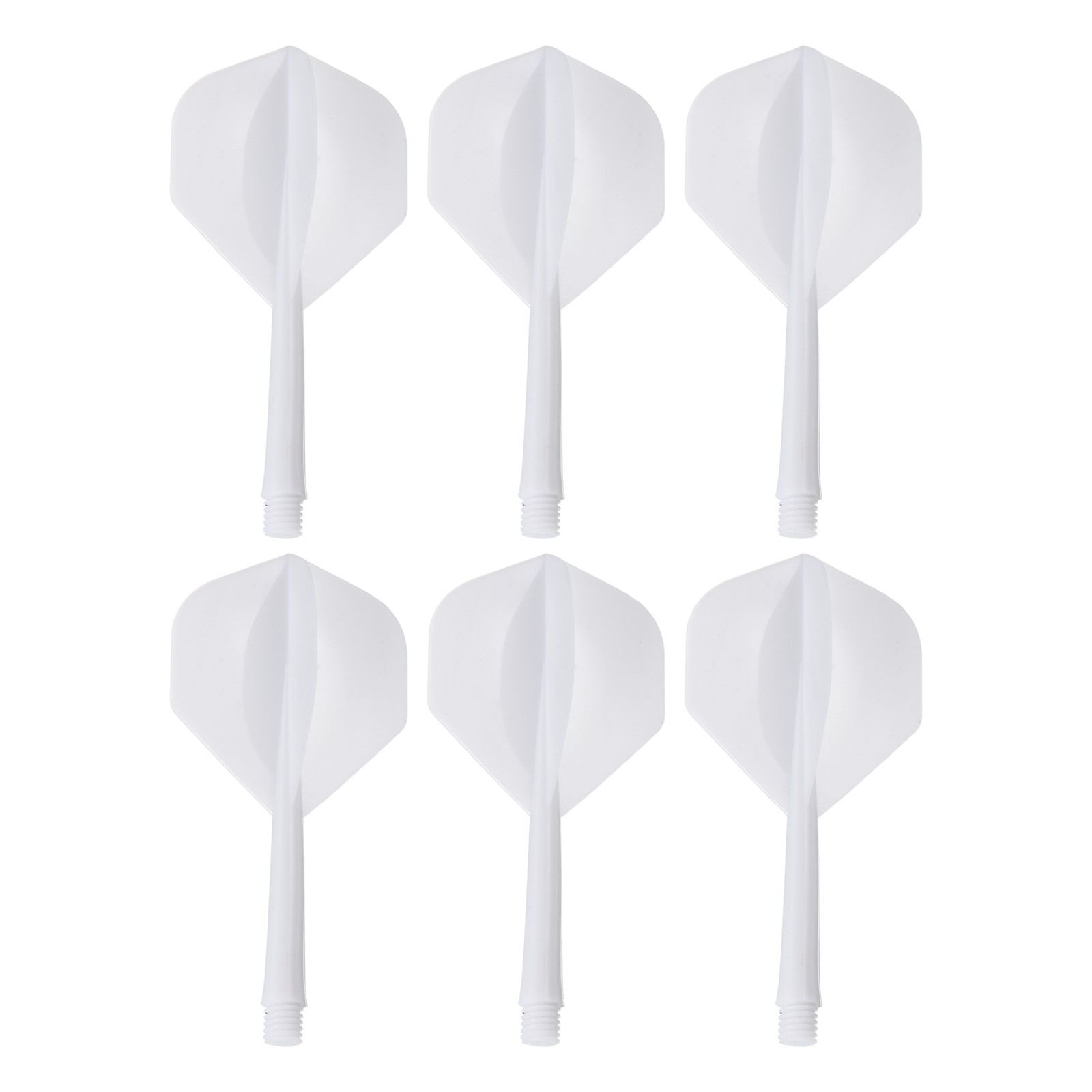 Integrated Dart Shaft Flights, 6 Pack Durable Dart Flight Set, White