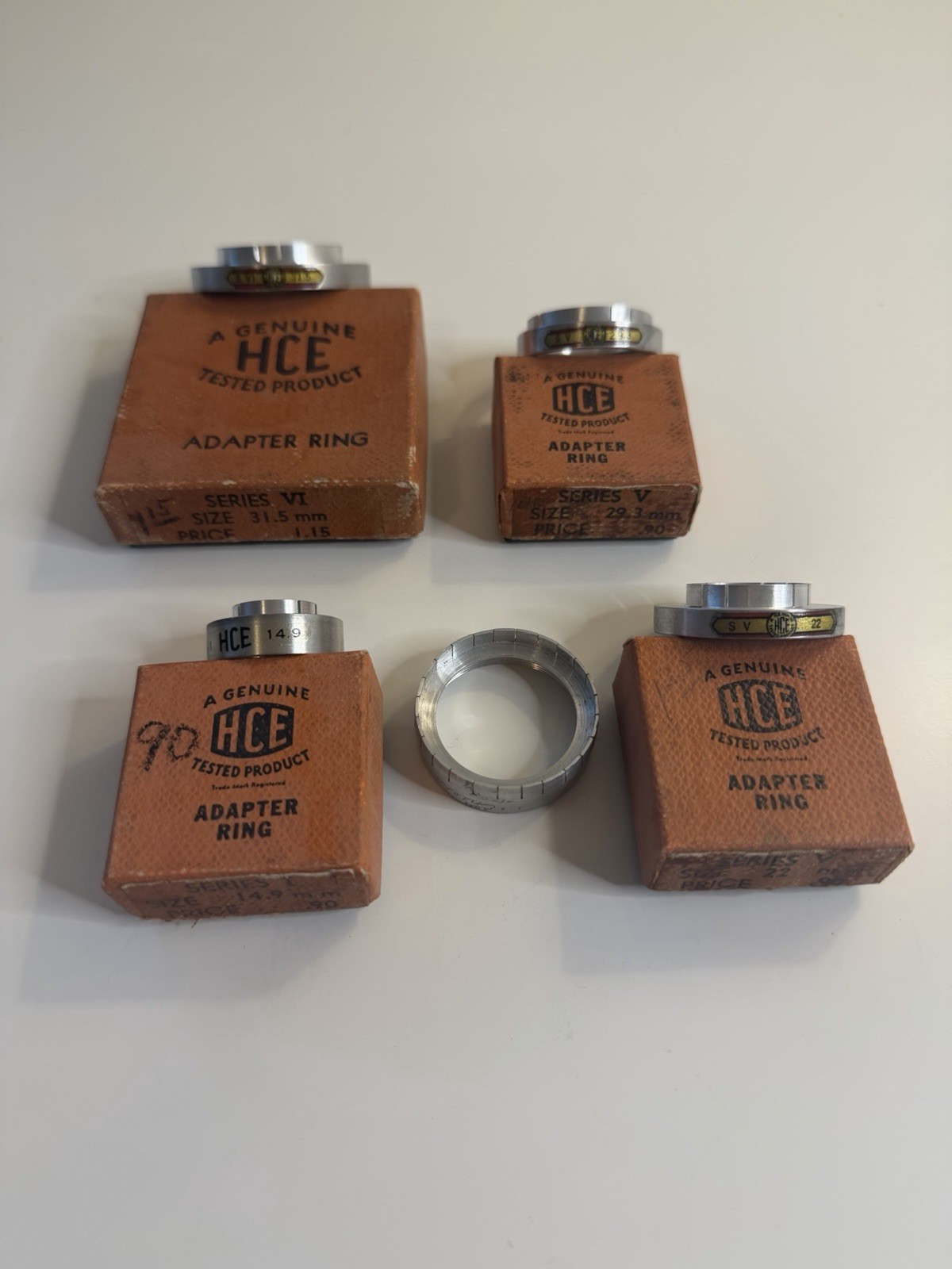 HCE Camera Filter Adapter Rings Lot of 4 Fits 29.3mm & 31.5mm Lens Front