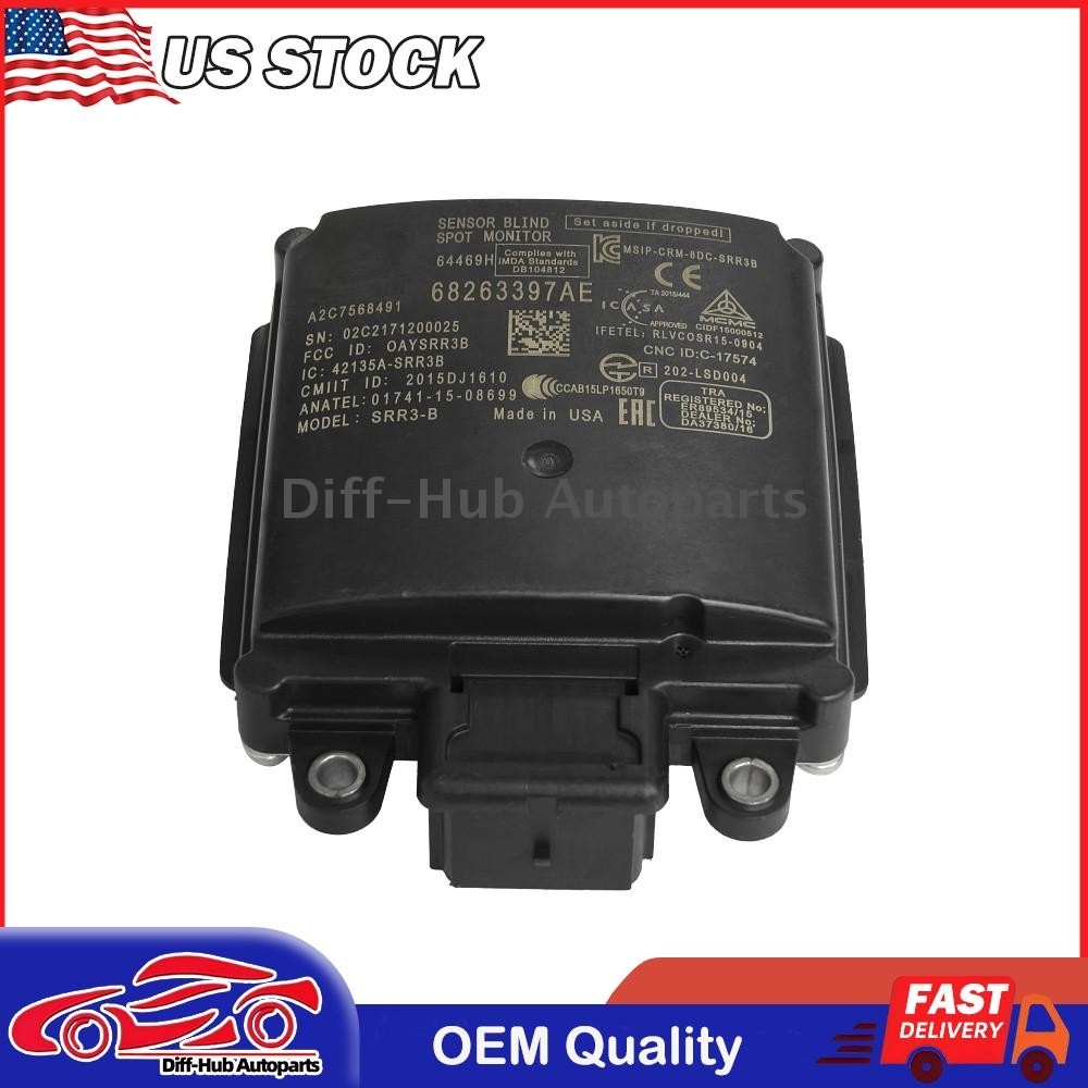Rear Blind Spot Radar Sensor Module 68263397AE For 2019-2024 Ram 1500 2500