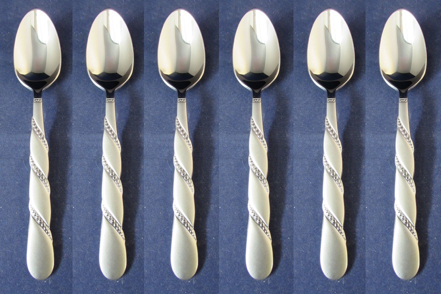 SET OF SIX - Oneida Stainless OLIVIA 8" Spoons NEW