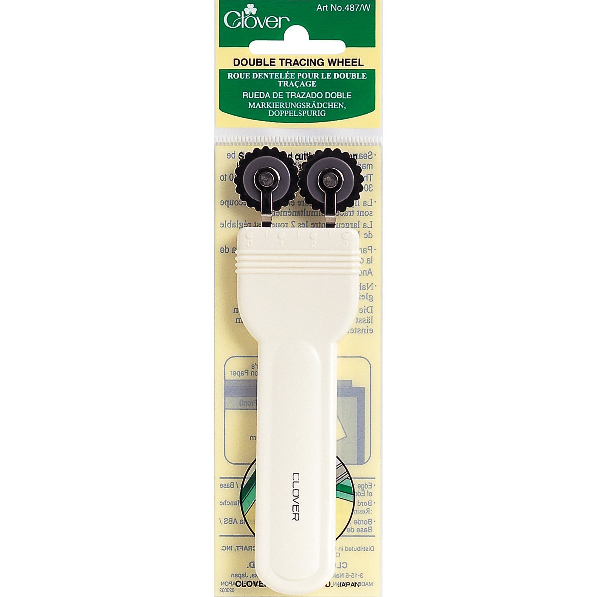 Clover 487W Double Tracing Wheel-Serrated Edge