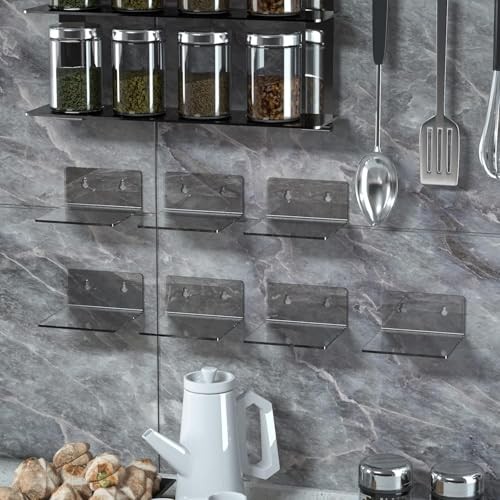 Acrylic Wall Shelves for Storage,Floating Shelf,Acrylic 3.9 Inch 24Pack Clear