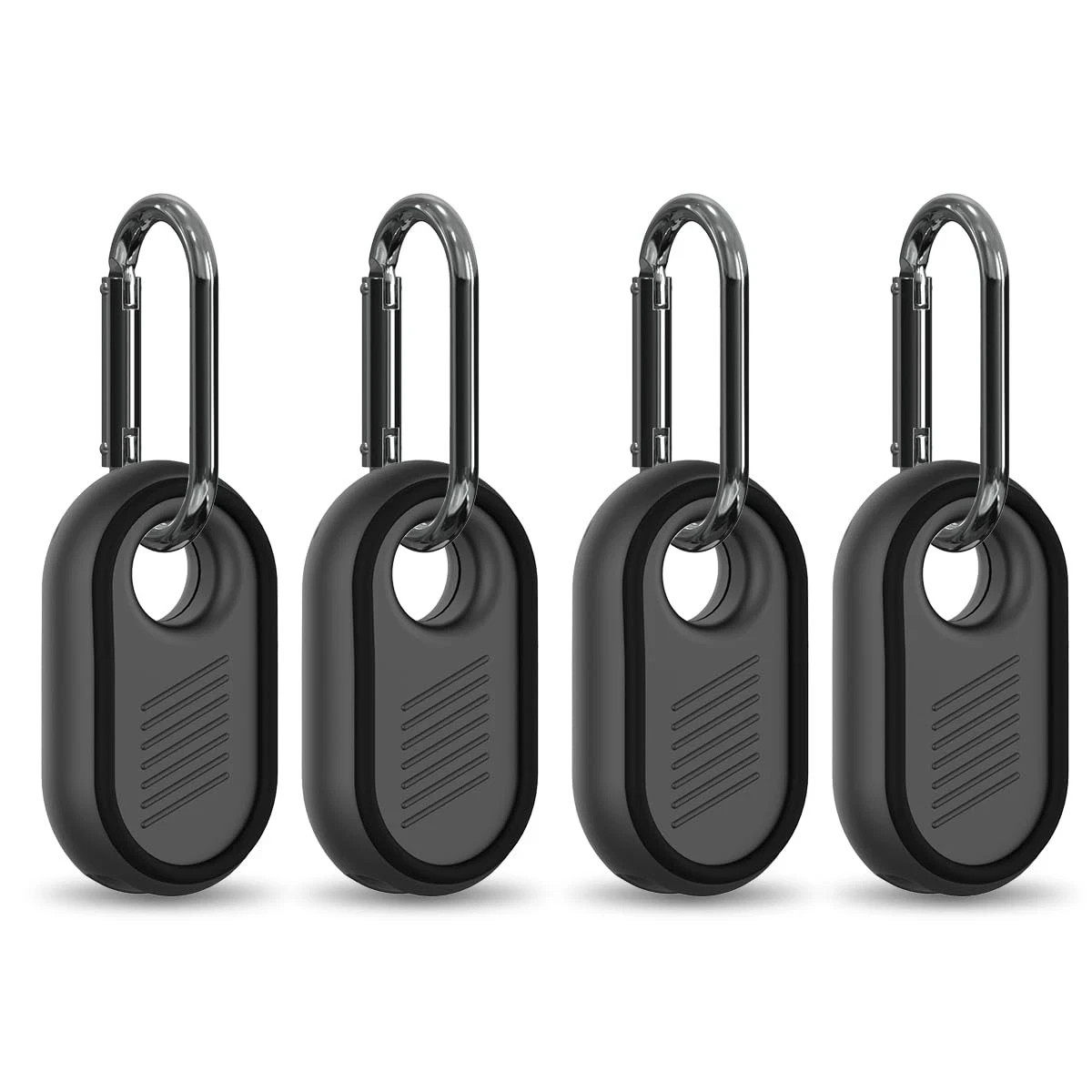 [4 Pack] BIQIRE Case for Samsung Galaxy Smart Tag 2, Rugged Full 4pack[Black]