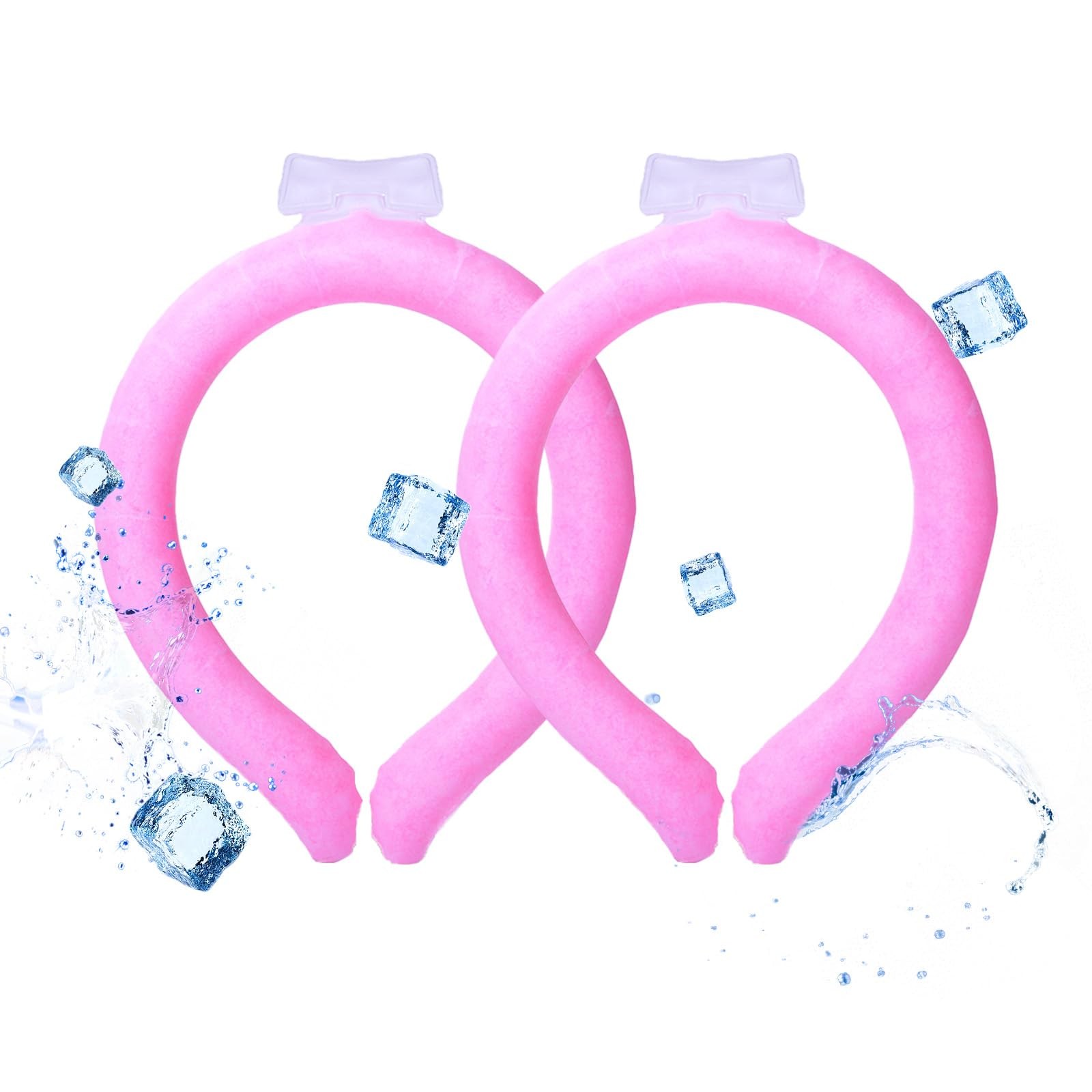 Neck Cooling Tube with Cold Insulated Bag,Reusable 18℃/64℉ Ice Neck Ring Wear...